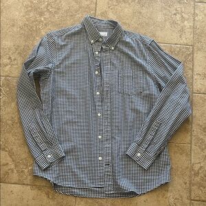 GAP Men's Black and White Gingham Shirt